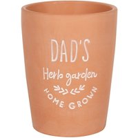Dads Herb Garden Terracotta Plant Pot - Terracotta