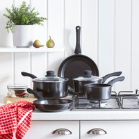 5 Piece Black Carbon Steel Cookware Set - Black