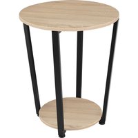 Bedside Table Swindon - Industrial Wood Light, Oak Sonoma