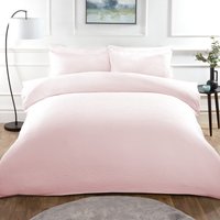 Milan Textured Duvet Set - Blush / Double