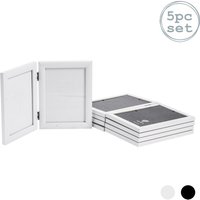 Folding 2 Photo Frames - 5 x 7" - Pack of 5 - White