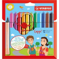 STABILO Cappi Fibre-Tip Pen with Cap-Ring - Multi-colour / 12