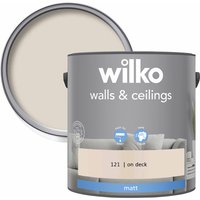 wilko Walls and Ceilings Matt Emulsion Paint 2.5L - On Deck