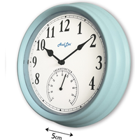 Pololio Wall Clock with Thermometer - Pastel Blue