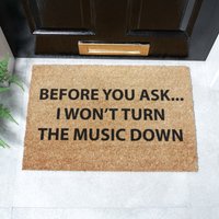 Loud Music Doormat - Brown