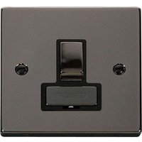 Black Nickel 13A Fused Ingot Connection Unit Switched - Black Nickel