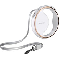 Lumi Leash 4 in 1 Reflective Leash with LED Torch and Poop Bag Dispenser - white