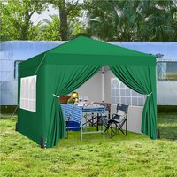 Outdoor Heavy Duty Gazebo Pop-up Canopy - Red / 267 - 287 cm