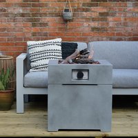 Cosibrixx 60 Concrete Effect Fire Pit Table - Concrete Grey