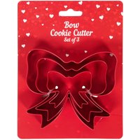 Pack of 4 Bow Cookie Cutters - Red