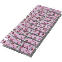 Pack of 24 Berry Sweet Printed Pegs - Pink