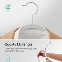 Heavy-Duty Plastic Clothes Hangers - Grey