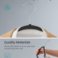 Heavy-Duty Plastic Clothes Hangers - Black