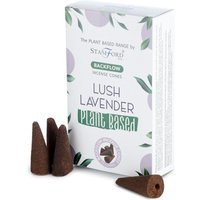 Plant Based Backflow Incense Cones Lush Lavender - White