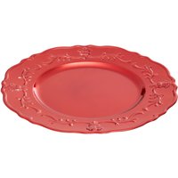 Dia Red Finish Baroque Charger Plate - Red
