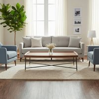 Doha Coffee Table With Cross Metal Legs - Black