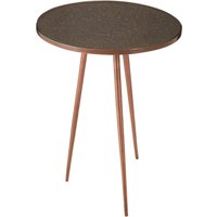 Akola Copper Finish Side Table - Gold