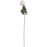 Set of 3 Palest Pink Tea Rose Artificial Stems - Pink