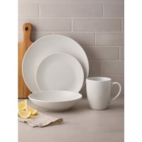 Elmira White 16 Piece Porcelain Dinner Set - White