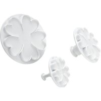 Sucre 3 Piece Flower Cutter Set - White