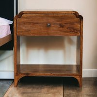 Solid Wood Newton Bedside - Chestnut
