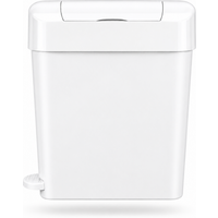 22L Sanitary Waste White Bin with Foot Pedal Slimline Feminine Hygiene Bin