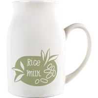 Boho Small Porcelain Rice Milk Serving Jug - Green