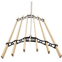 Clothing Airer Ceiling Pulley Black 2m - Black