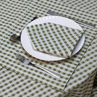 Gingham Check Table Napkins - Sage Green