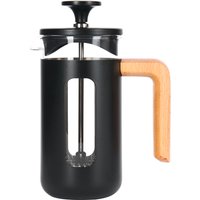 La Cafetiere Pisa Glass Cafetiere with Stainless Steel Frame - Black / 11.3cm