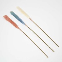 Homescapes Artificial Pampas Grass Set of 3 Multi-Coloured, 78 cm - Blue, Orange