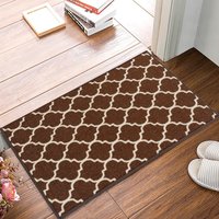 Nonslip Trellis Gel Back Mats - Brown Cream / 67 x 120cm