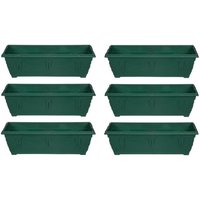 Green Venetian Patio Trough Large Plastic Garden Planter Pot 60cm - Green / 6