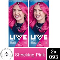 Schwarzkopf Live Intense 093 Shocking Pink Permanent Hair Dye - 093 Shocking Pink