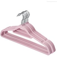 Velvet Coat Hangers Non-Slip Clothes Suit Hangers for Adults - Pink