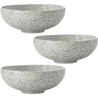 Caviar Speckle 3-Piece Coupe Bowl Set - White