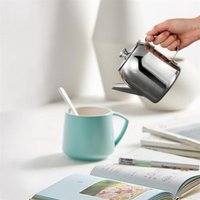 Stainless Steel Teapot With Flip Lid - Silver