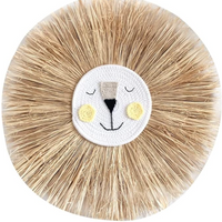 Lion Head Kids Wall Decoration - Natural beige