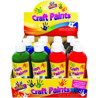 Craft Paints 12 Colours - Multi