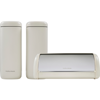 Morphy Richards Cream Large Bread Bin and Cannisters Small Bundle - Cream