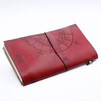 Handmade Leather Journal The Adventure Begins (80 pages) Maroon - Maroon