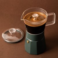 La Cafetire Glass Espresso Maker - Green