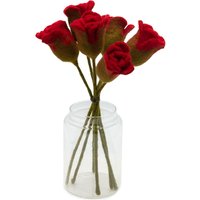Felt Roses Set Elegant Eco Friendly Home Decor Crafts - Red
