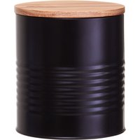 Wilko Black Tin Canister - Black