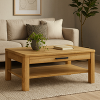 Larkwood Coffee Table 1 Drawer Matt Grandson Wood - Natural