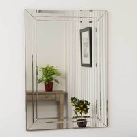 MirrorOutlet Pennington Mitred All Glass Venetian Mirror 100 x 70cm - All glass