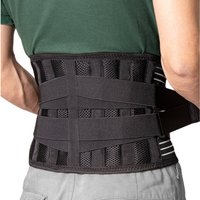 Dual Compression Lumbar Belt Back Brace - Black / 95cm