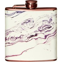 Auden Marble Effect Rose Gold Hip Flask - Cream