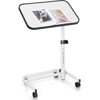 Overbed Table Portable Bedside Table - White