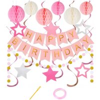 Lifeideas Birthday Decoration Set - Pink